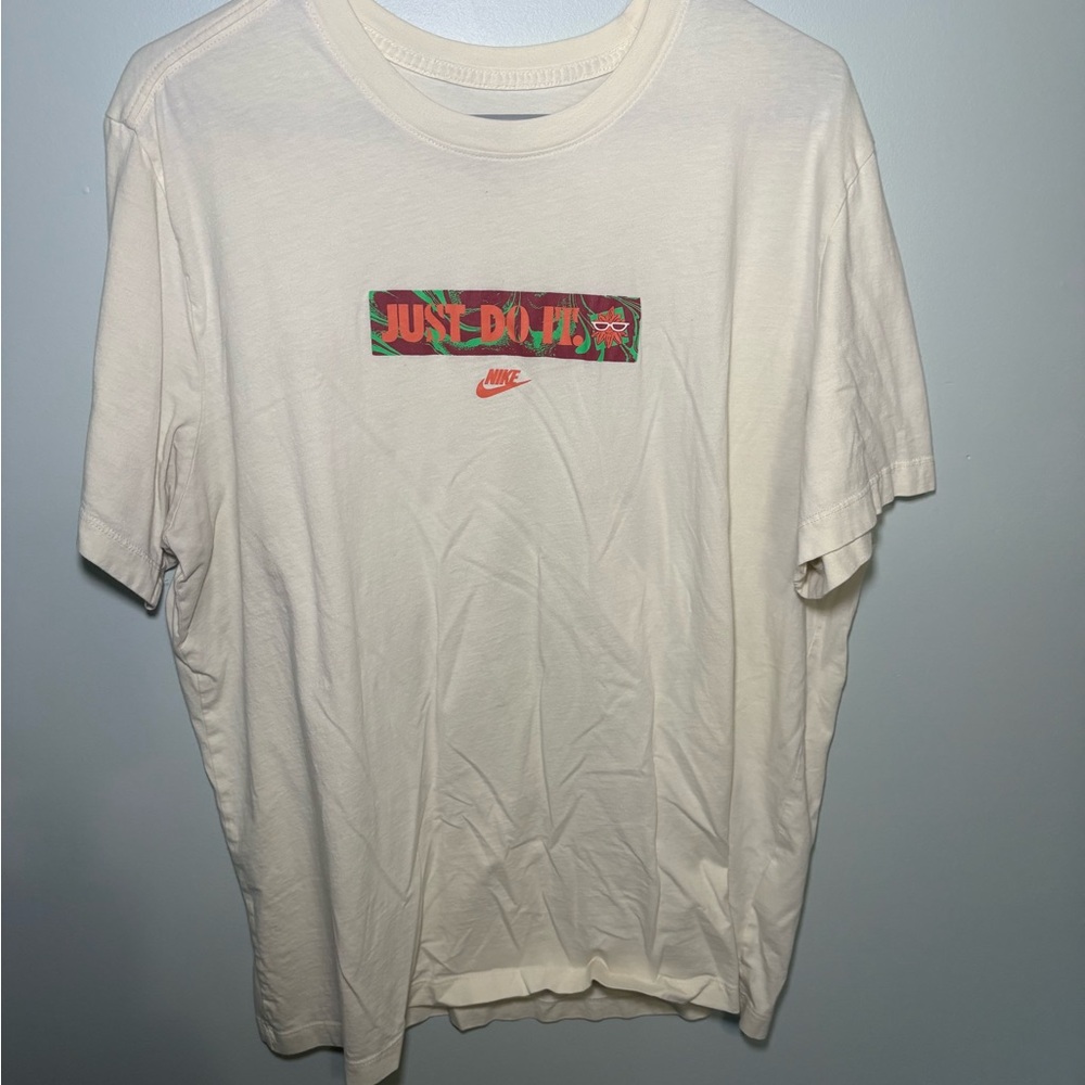 Nike White Just Do It T-Shirt mens